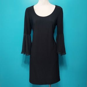 Medium black bell sleeve dress